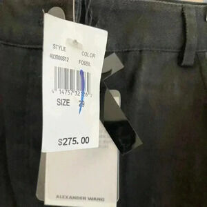 NWT   T by Alexander Wang Black Denim and calfskin leather skirt retails $ 275